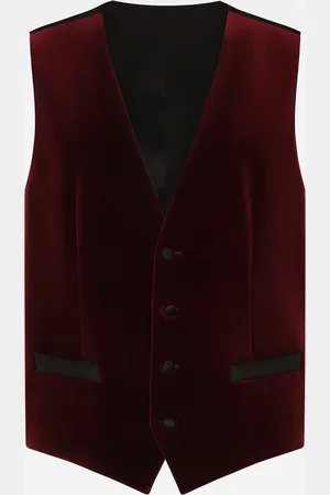Dolce & Gabbana Gilet Droit En Velours - Homme Costumes Et Blazers 52