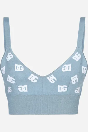 Dolce & Gabbana Top Soutien-gorge En Viscose Avec Logo Dg En Jacquard - Femme Pulls 40