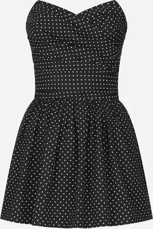 Dolce & Gabbana Mini-robe Bustier En Coton Avec À Pois - Femme Robes 38