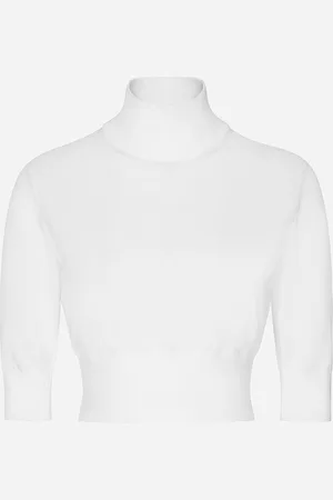 Dolce & Gabbana Pull Cropped En Coton Et Soie - Femme Pulls 42