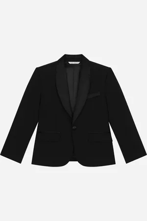 Dolce & Gabbana Veste Droite En Laine Avec Détails En Duchesse - Homme Manteaux Et Blousons Laine 2 Years