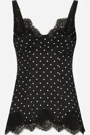 Dolce & Gabbana Caraco En Soie Avec À Pois Et Dentelle - Femme Lingerie 2