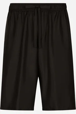 Dolce & Gabbana Bermuda De Jogging En Soie Avec Broderie - Homme Pantalons Et Shorts 44