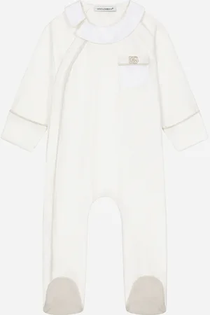 Dolce & Gabbana Grenouillère En Interlock Et Jacquard À Pois Avec Logo Dg - Homme Lots Cadeaux Et Bodys 6/9 Months