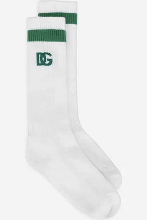 Dolce & Gabbana Chaussettes Côtelées À Logo Dg - Homme Chaussettes M