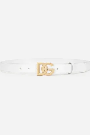 Dolce & Gabbana Calfskin Belt With Dg Logo - Femme Ceintures Cuir 70