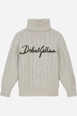 Dolce & Gabbana Pull En Laine Torsadée Avec Logo - Homme Pulls 2 Years