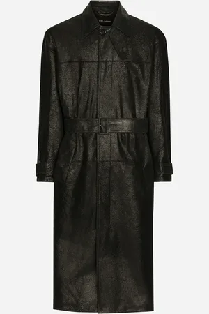 Dolce & Gabbana Trench En Cuir Avec Ceinture - Homme Manteaux Et Blousons 46