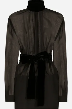 Dolce & Gabbana Robe Courte En Organza Et Crêpe De Laine - Femme Robes 42