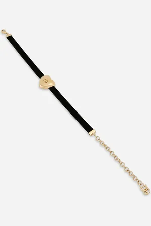 Dolce & Gabbana Collier En Ruban De Velours Et Cœur À Logo Dg - Femme Bijoux Fantaisie M�tal Onesize