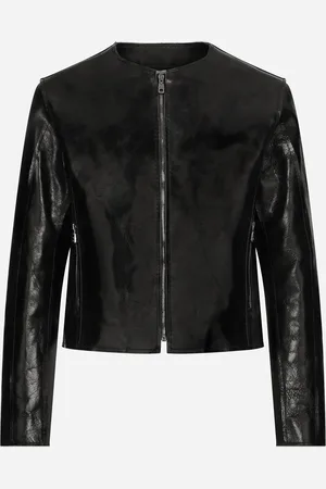 Dolce & Gabbana Blouson En Cuir Sans Col - Homme Manteaux Et Blousons 48