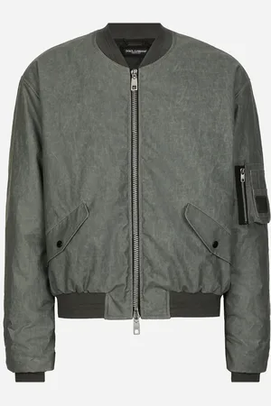 Dolce & Gabbana Bomber Oversize En Toile De Lin - Homme Manteaux Et Blousons 46