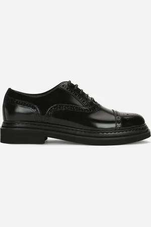 Dolce & Gabbana Derbys Lacés En Cuir De Veau Brossé - Femme Chaussures Plates Cuir 36