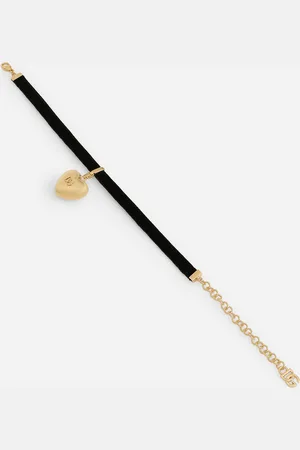 Dolce & Gabbana Collier En Ruban De Velours Et Cœur À Logo Dg - Femme Bijoux Fantaisie M�tal Onesize