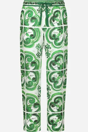 Dolce & Gabbana Pantalon De Jogging En Lin À Majoliques - Homme Pantalons Et Shorts 50