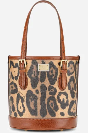 Dolce & Gabbana Sac Seau Petit Format En Crespo À Imprimé Léopard Avec Plaquette À Logo - Femme Petits Sacs Et Pochettes Onesize