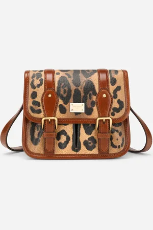 Dolce & Gabbana Sac Messenger Petit Format En Crespo À Imprimé Léopard Avec Plaquette À Logo - Femme Petits Sacs Et Pochettes Onesize
