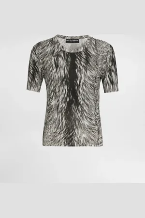 Dolce & Gabbana Pull En Soie À Imprimé Fourrure - Femme Pulls 40