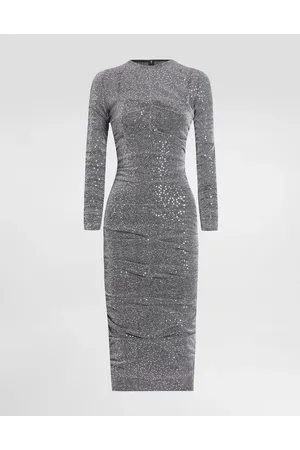 Dolce & Gabbana Robe Mi-longue Drapée À Paillettes - Femme Robes 36