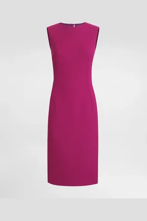Dolce & Gabbana Robe Fourreau Mi-longue En Crêpe De Laine - Femme Robes Rouge 36