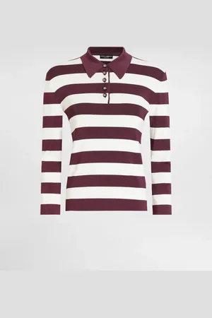 Dolce & Gabbana Pull Polo En Viscose Rayée - Femme Pulls 40