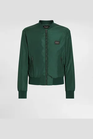 Dolce & Gabbana Blouson En Nylon Avec Plaquette À Logo - Homme Manteaux Et Blousons Vert Tissu 44
