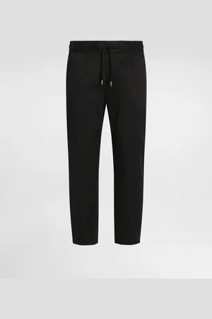 Dolce & Gabbana Pantalon De Jogging En Coton Stretch Avec Plaquette - Homme Pantalons Et Shorts Coton 44