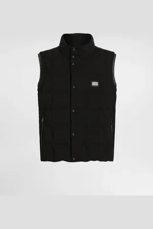 Dolce & Gabbana Gilet En Jersey Avec Plaquette À Logo - Homme Manteaux Et Blousons Coton 44