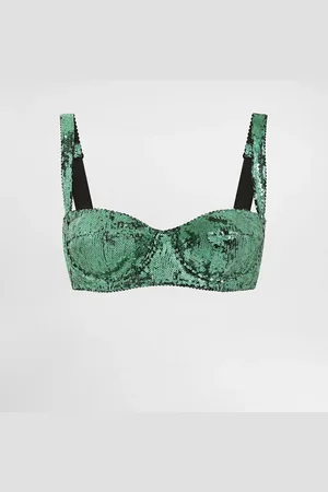 Dolce & Gabbana Soutien-gorge Balconnet Avec Micro Paillettes Brodées - Femme Lingerie 1b