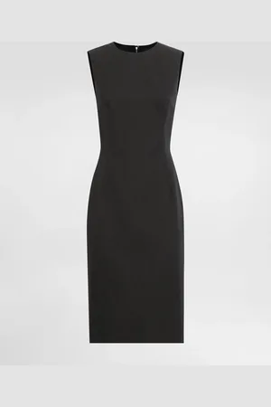 Dolce & Gabbana Robe Fourreau Mi-longue En Toile De Laine - Femme Robes 36