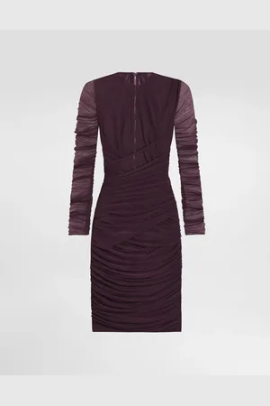 Dolce & Gabbana Robe Drapée Courte En Tulle Léger - Femme Robes 38