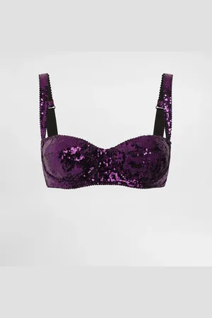Dolce & Gabbana Soutien-gorge Balconnet Avec Micro Paillettes Brodées - Femme Lingerie 1b