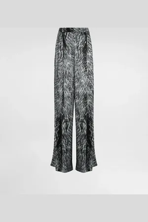 Dolce & Gabbana Pantalon De Pyjama En Satin De Soie À Imprimé Fourrure - Femme Pantalons Et Shorts 36