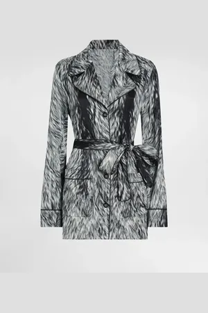 Dolce & Gabbana Chemise De Pyjama En Satin De Soie À Imprimé Fourrure - Femme Tops Et Chemisiers 36