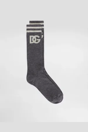 Dolce & Gabbana Chaussettes Côtelées En Coton À Logo - Homme Chaussettes M