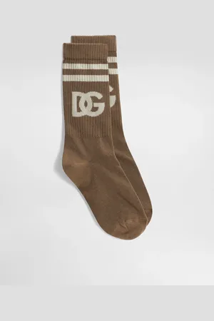 Dolce & Gabbana Chaussettes Côtelées En Coton À Logo - Homme Chaussettes L
