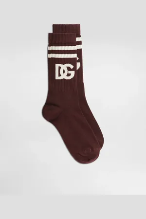 Dolce & Gabbana Chaussettes Côtelées En Coton À Logo - Homme Chaussettes M
