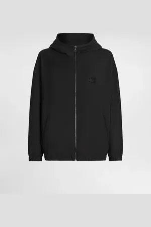 Dolce & Gabbana Blouson En Toile De Laine Avec Capuche À Plaquette - Homme Manteaux Et Blousons 50