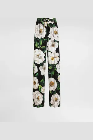 Dolce & Gabbana Pantalon De Pyjama En Charmeuse À Gardénia - Femme Pantalons Et Shorts 36