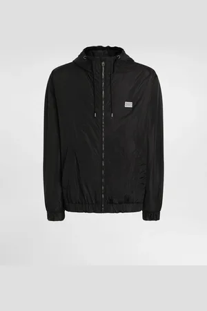 Dolce & Gabbana Blouson En Tissu Technique Avec Capuche Et Plaquette - Homme Manteaux Et Blousons 44