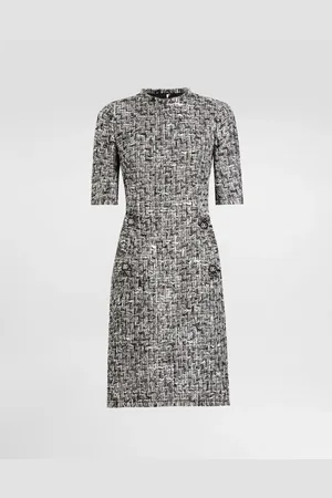 Dolce & Gabbana Robe Midi À Manches Courtes En Tweed Rachel - Femme Robes 36