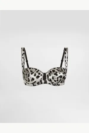 Dolce & Gabbana Soutien-gorge Balconnet En Satin À Léopard - Femme Lingerie Satin 1b