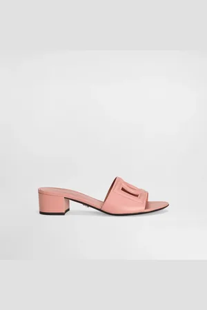Dolce & Gabbana Mules En Cuir De Veau À Logo Dg - Femme Mules Et Sabots Cuir 37