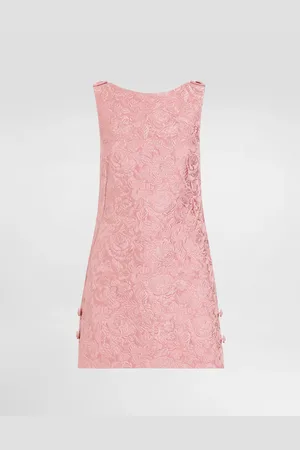 Dolce & Gabbana Robe Droite Et Courte En Jacquard Floral Matelassé - Femme Robes 38