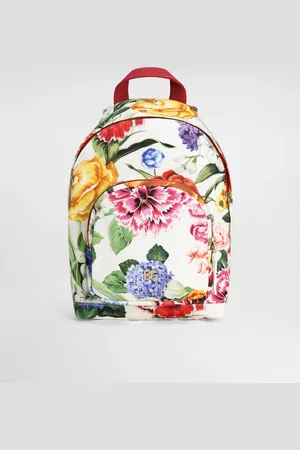 Dolce & Gabbana Sac À Dos En Toile Avec Fleurs - Femme Accessoires Onesize