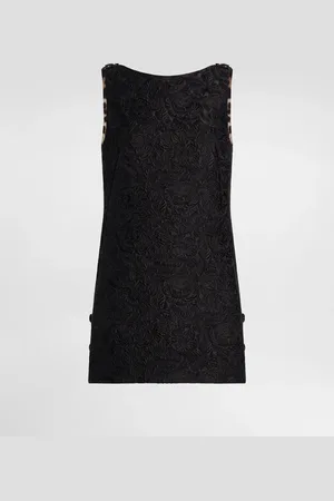 Dolce & Gabbana Robe Droite Et Courte En Jacquard Floral Matelassé - Femme Robes 36