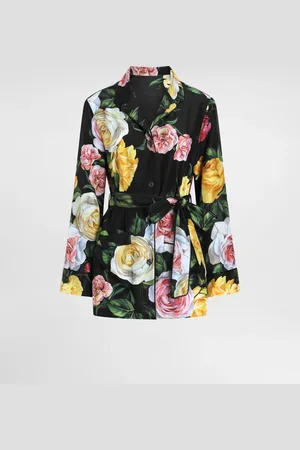 Dolce & Gabbana Chemise De Pyjama En Soie Habotai À Pivoines Et Roses - Femme Tops Et Chemisiers 36