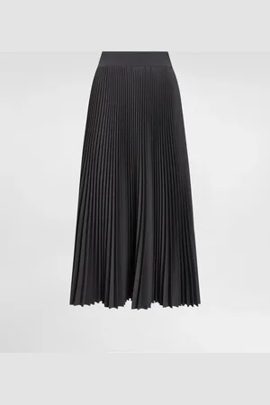 Dolce & Gabbana Jupe Patineuse Mi-longue Plissée En Toile De Laine - Femme Jupes 36