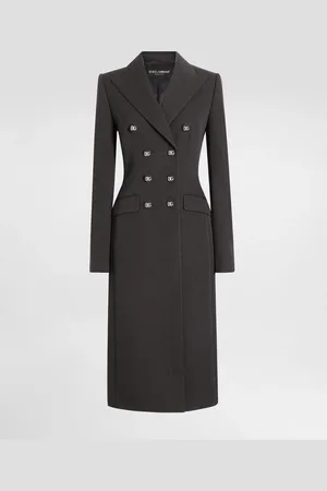 Dolce & Gabbana Manteau Croisé En Laine Avec Boutons À Logo Dg - Femme Manteaux Et Blousons 36