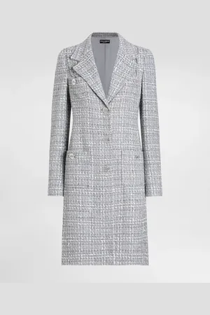 Dolce & Gabbana Manteau Droit En Tweed Bouclé Lamé - Femme Manteaux Et Blousons 36